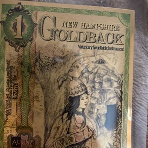 One New Hampshire goldback real gold